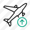 Airplane Upload Icon