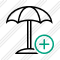 Beach Umbrella Add Icon