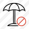 Beach Umbrella Block Icon