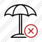 Beach Umbrella Cancel Icon