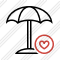 Beach Umbrella Favorites Icon