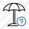 Beach Umbrella Help Icon