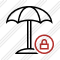 Beach Umbrella Lock Icon