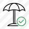 Beach Umbrella Ok Icon