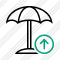 Beach Umbrella Upload Icon