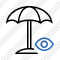 Beach Umbrella View Icon