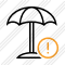 Beach Umbrella Warning Icon