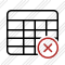 Database Table Cancel Icon