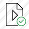 File Movie Ok Icon