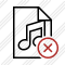 File Music Cancel Icon