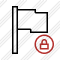 Flag Lock Icon