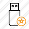 Flash Drive Star Icon