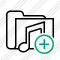 Folder Music Add Icon