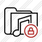 Folder Music Lock Icon