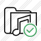 Folder Music Ok Icon