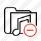 Folder Music Remove Icon