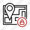 Map Location Lock Icon