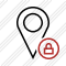 Map Pin Lock Icon