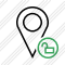 Map Pin Unlock Icon