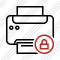 Print Black Lock Icon