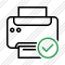 Print Black Ok Icon