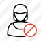 User Woman Block Icon