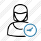 User Woman Clock Icon