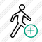 Walking Add Icon