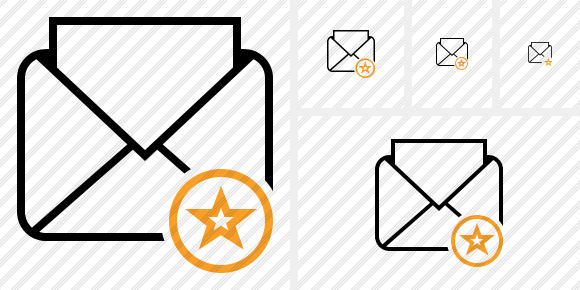 Mail Read Star Icon