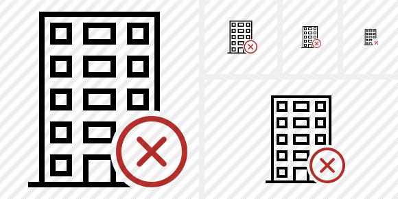 Office Building Cancel Icon