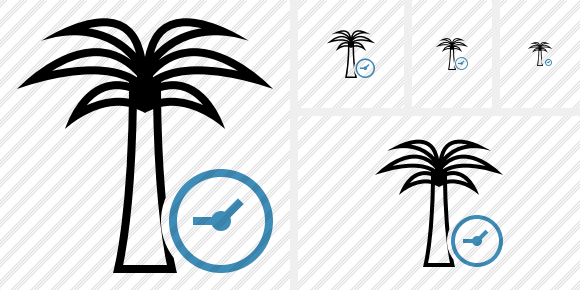 Palmtree Clock Icon