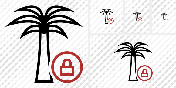 Palmtree Lock Icon