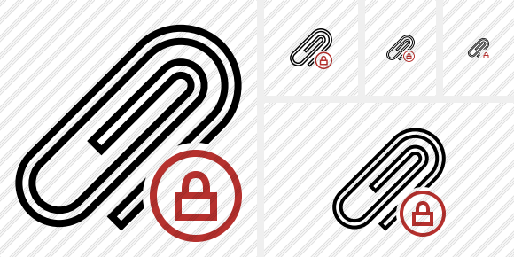 Paperclip Lock Icon