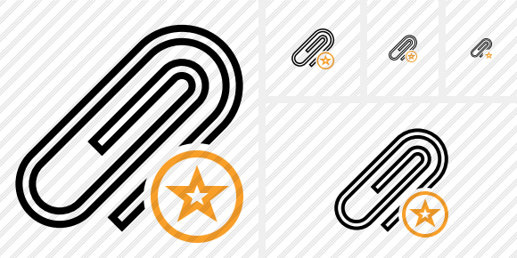 Paperclip Star Icon