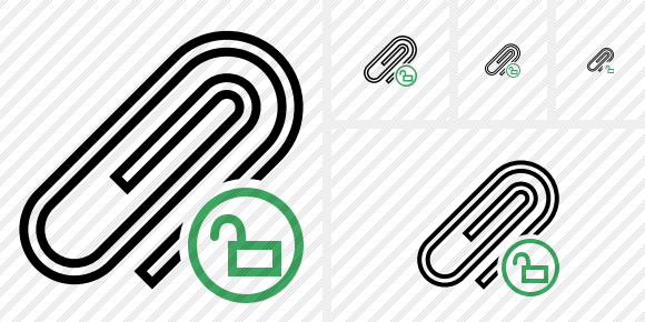 Paperclip Unlock Icon