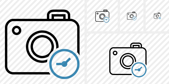 Photocamera Clock Icon