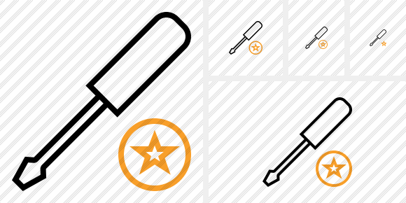 Screwdriver Star Icon