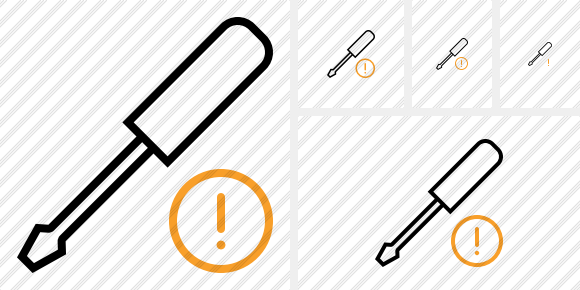 Screwdriver Warning Icon