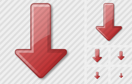 Arrow Down Red Icon