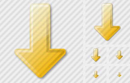 Arrow Down Yellow Icon