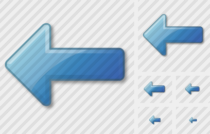 Arrow Left Blue Icon