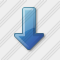 Arrow Down Blue Icon