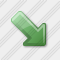 Arrow Down Right Green Icon