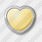 Heart Yellow Icon