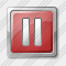 Media Pause Red Icon