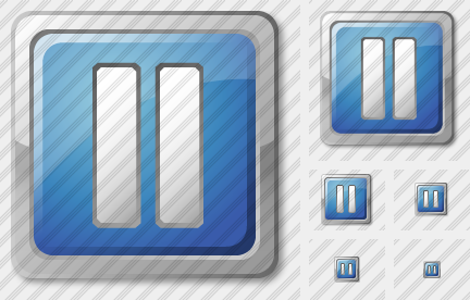 Media Pause Blue Icon