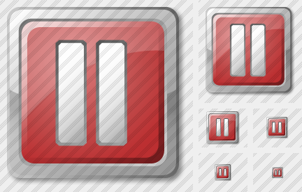 Media Pause Red Icon