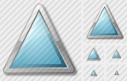 Icone Triangle Cyan