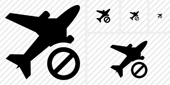 Airplane Block Icon