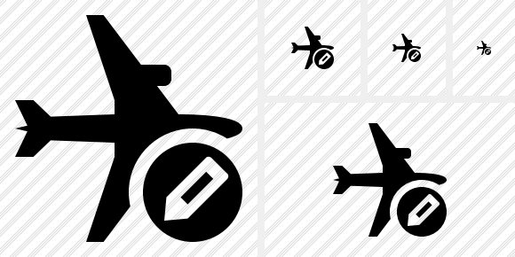 Airplane Horizontal Edit Icon